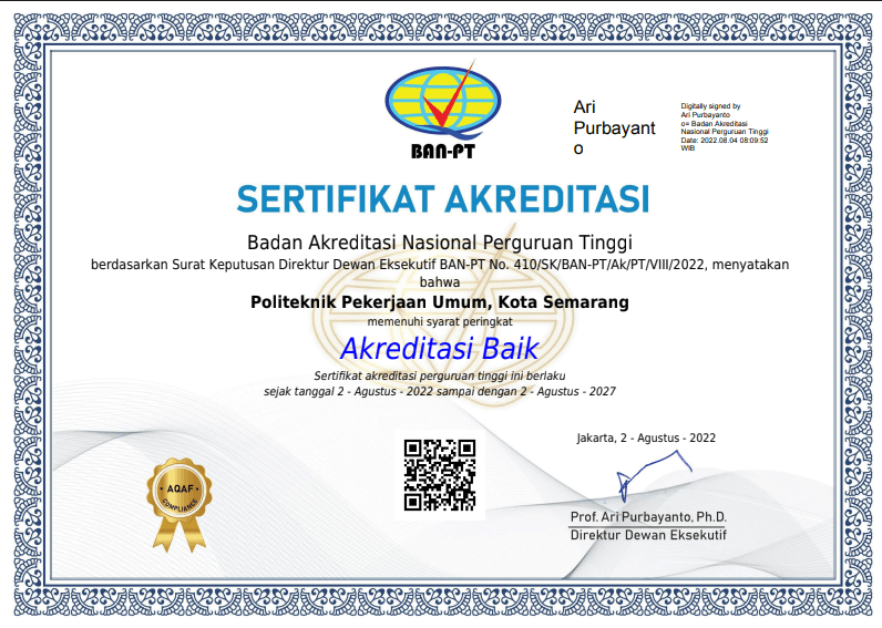 Sertifikat Akreditasi Institusi